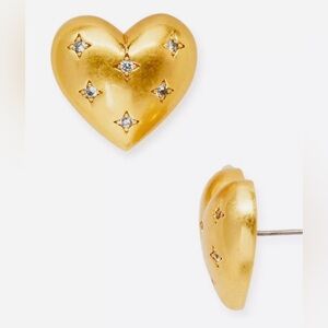 KATE SPADE My Precious Heart Stud Earrings NEW